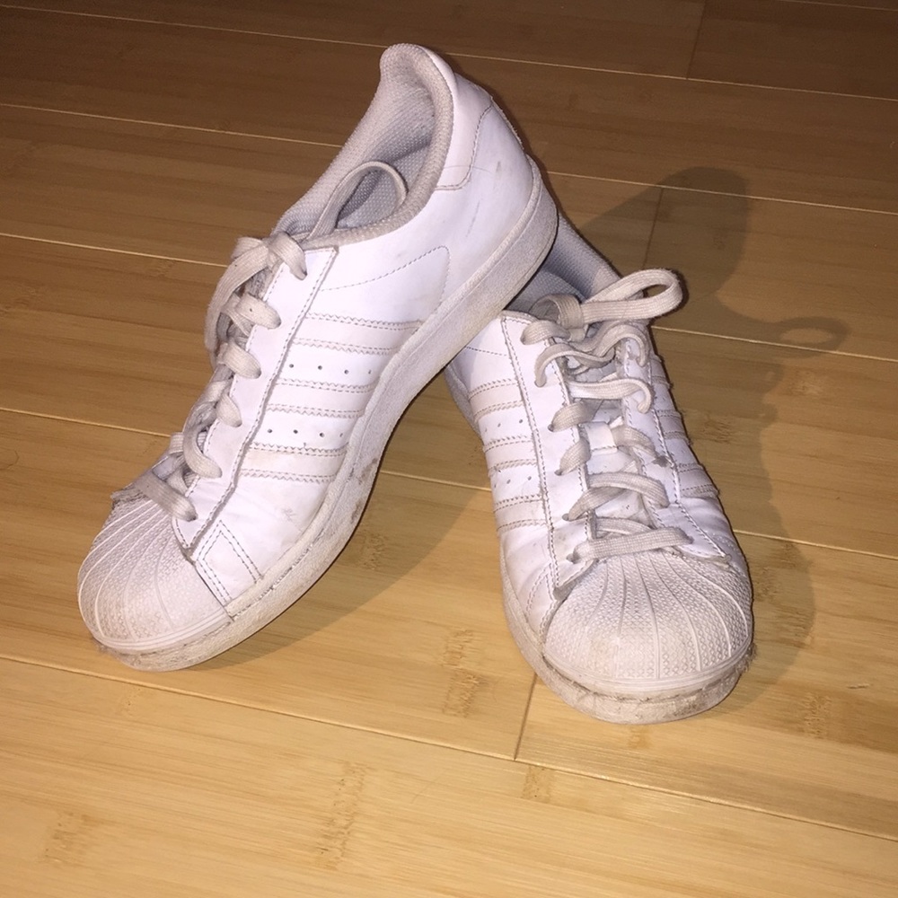Adidas Superstars- All White Sneakers